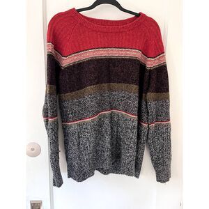 Womens Roots Colorblock Wool Sweater Size L